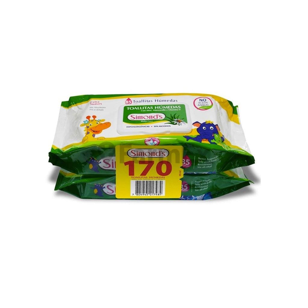 Pack Simonds Toallas Húmedas x 170 unidades Durandin